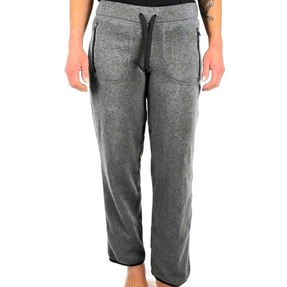 Reebok Hi-Waist Wide Leg Unisex Sweatpants Size XSmall Zip Pockets Grey - Picture 3 of 5